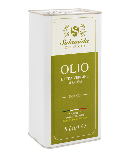 Olio Extravergine Dolce Lattina da 5 Litri - Oleificio Salamida